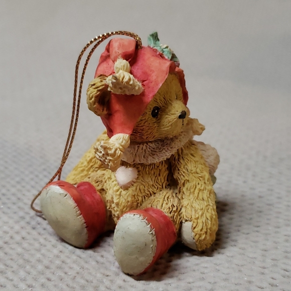Cherished Teddies, bear with Holly on hat - Picture 2 of 5
